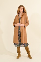MOLLY BRACKEN MANTEAU LONG EN SUEDINE
